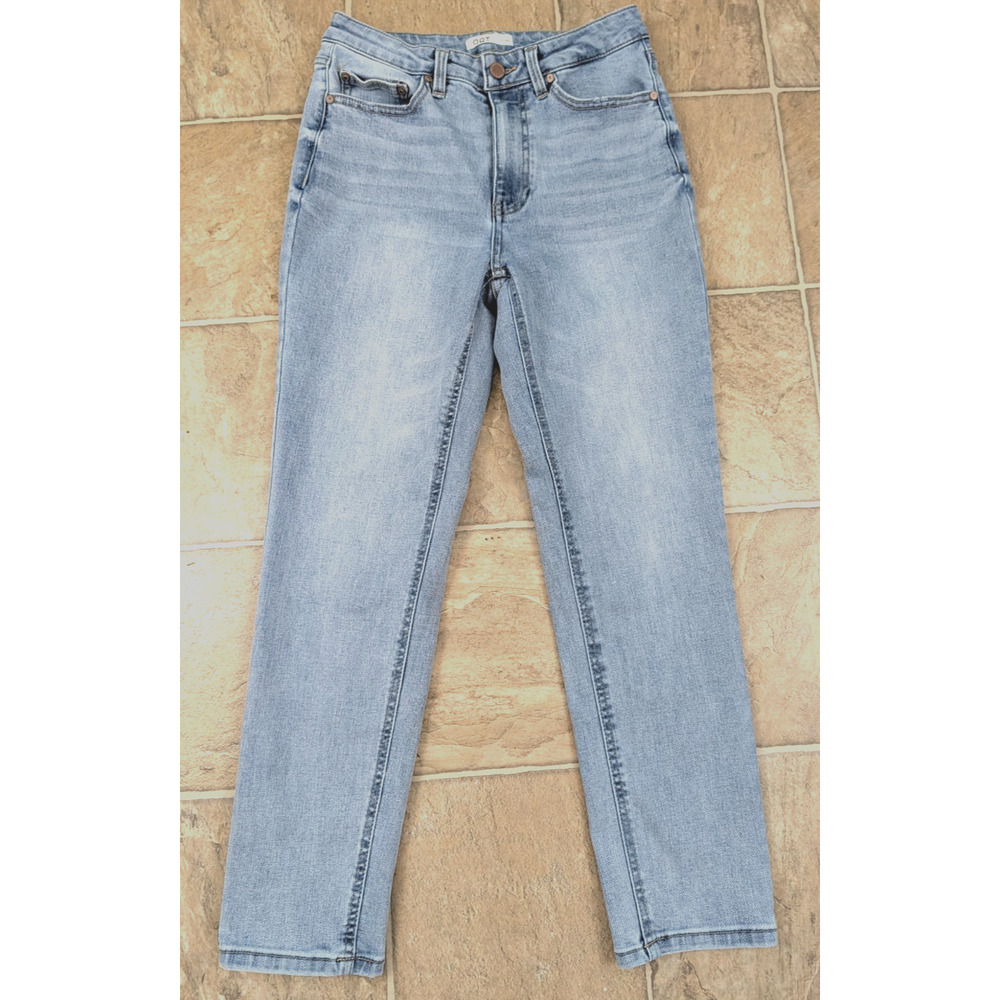 OAT sz 6/28 denim Jeans stretchy mid rise pockets zipper fly blue 2649